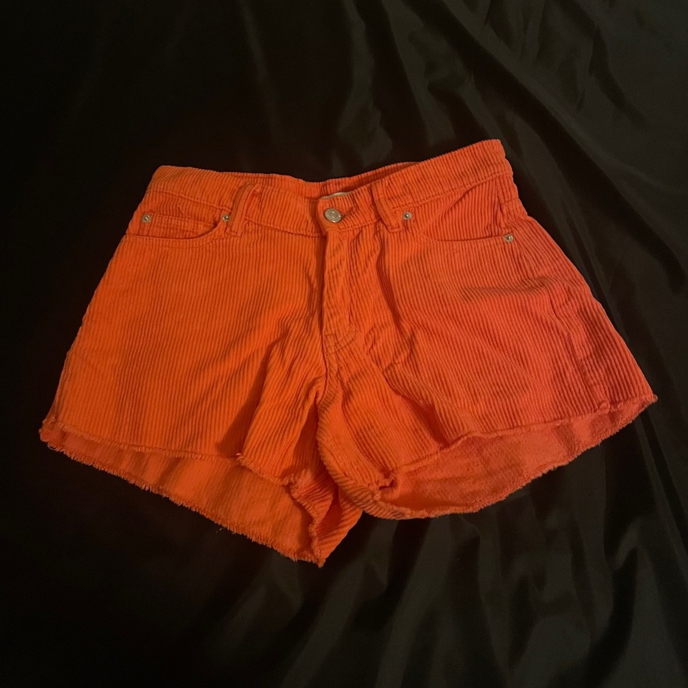 Urban Outfitters BDG Clothing Orange Corduroy Shorts Size 26